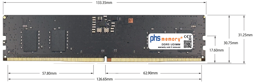 Abmessungen - Memoria principal DDR5 288Pin u 4 jpg