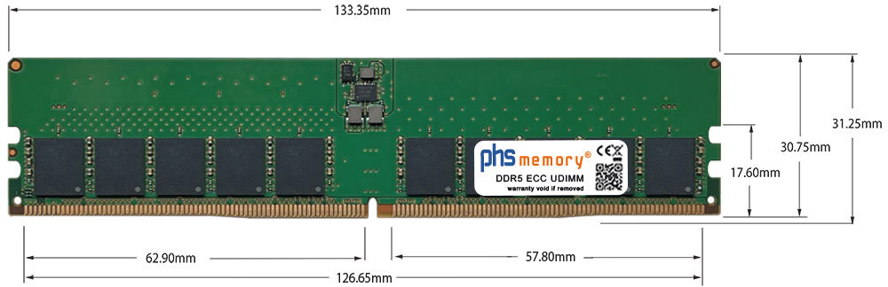 Abmessungen - Memoria principal DDR5 288Pin e 20 jpg